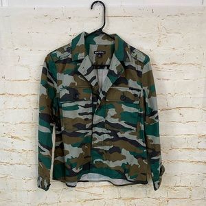 J Crew Mercantile S camo utility shirt jacket euc